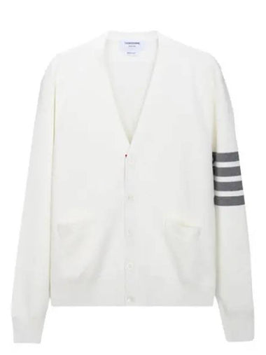 Diagonal stripe Milanese stitch cardigan - THOM BROWNE - BALAAN 1