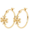 Eleanor Small Hoop Earrings Gold - TORY BURCH - BALAAN 3