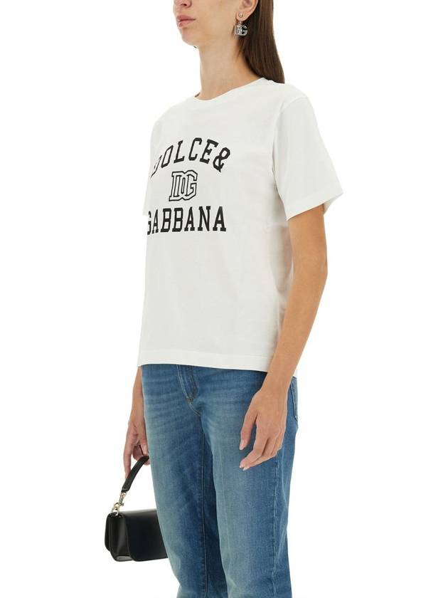 Dolce & Gabbana T-Shirt With Lettering Logo - DOLCE&GABBANA - BALAAN 4