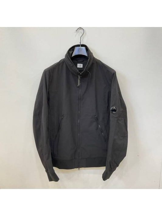 Lens Wappen Soft Shell Zip-Up Jacket Black - CP COMPANY - BALAAN 2