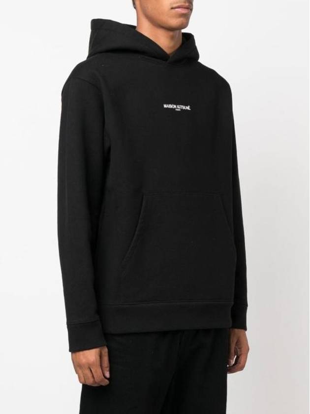 Embroidered Cordless Hoodie Black - MAISON KITSUNE - BALAAN 3