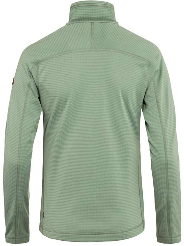 Women's Abisko Lite Fleece Half Zip-Up Long Sleeve T-Shirt Misty Green - FJALL RAVEN - BALAAN 3