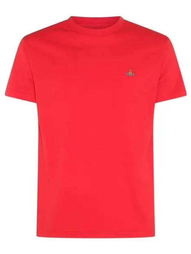 ORB Logo Cotton Short Sleeve T-Shirt Red - VIVIENNE WESTWOOD - BALAAN 2