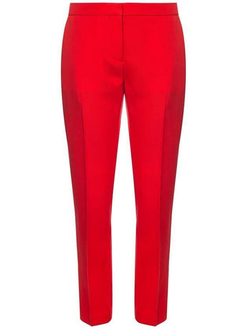 Women's Wool Tailor Slacks Red - BURBERRY - BALAAN 1