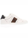 FF Logo Leather Low Top Sneakers White - FENDI - BALAAN 2