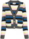 Stripe Wool Cardigan - GANNI - 1