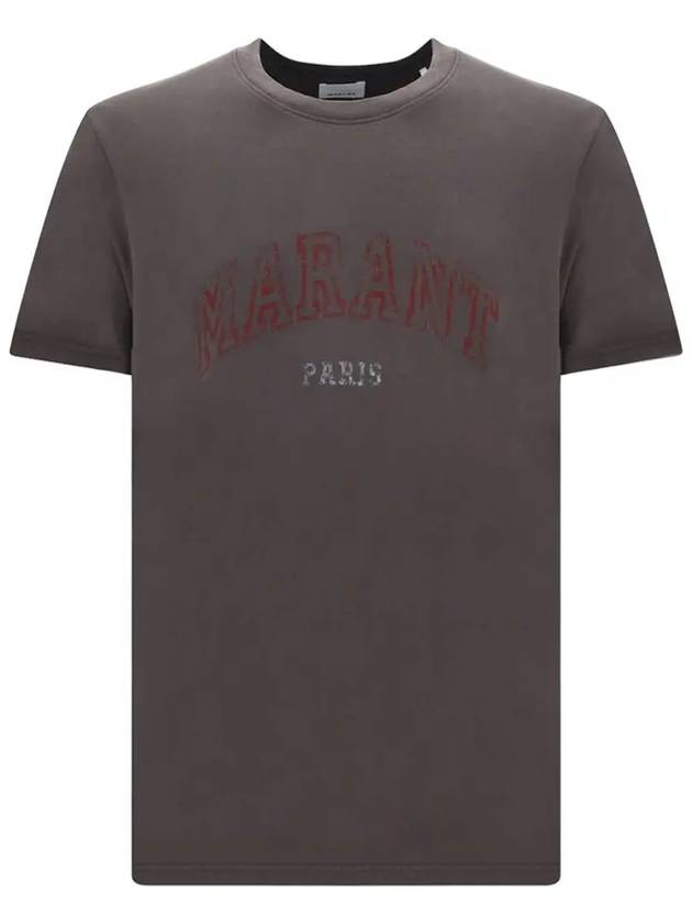 Honore Logo Short Sleeve T-Shirt Fade Black - ISABEL MARANT - BALAAN 2