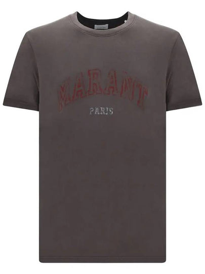 Honore Logo Short Sleeve T-Shirt Fade Black - ISABEL MARANT - BALAAN 2