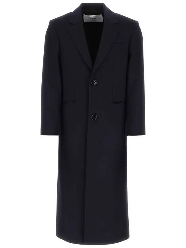 Two Button Wool Single Coat Navy - AMI - BALAAN 3