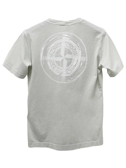 Kids Logo DROP SHOT ONE Print Short Sleeve T shirt 14 Pearl Gray 781621053 V0061 - STONE ISLAND - BALAAN 2