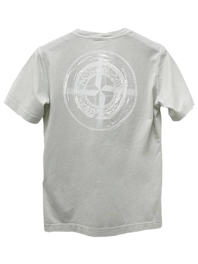 Kids Logo DROP SHOT ONE Print Short Sleeve T Shirt 10 12 Pearl Gray 781621053 V0061 - STONE ISLAND - BALAAN 2