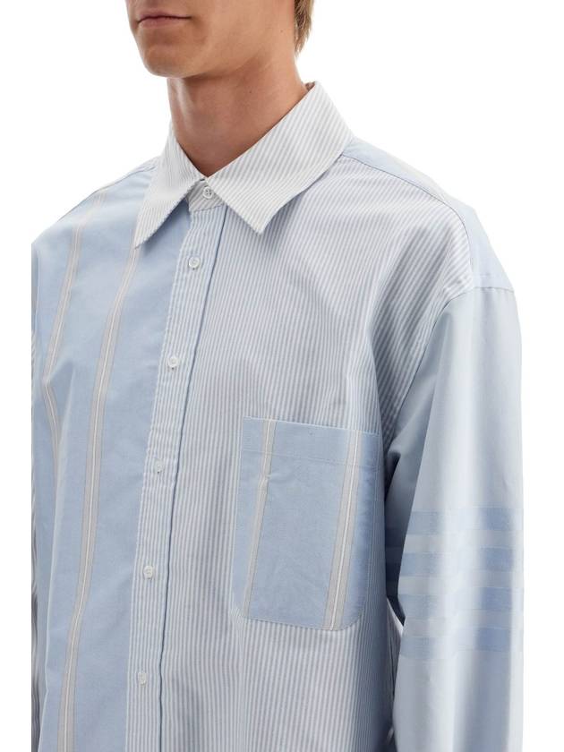 Oversized long sleeve shirt blue - THOM BROWNE - BALAAN 5