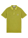 Men's Logo Patch Cotton Short Sleeve Polo Shirt Green - STONE ISLAND - BALAAN 1