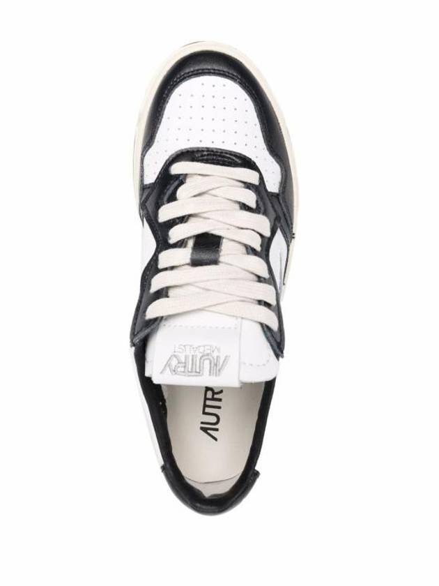 Medalist Leather Low Top Sneakers White Black - AUTRY - BALAAN 4