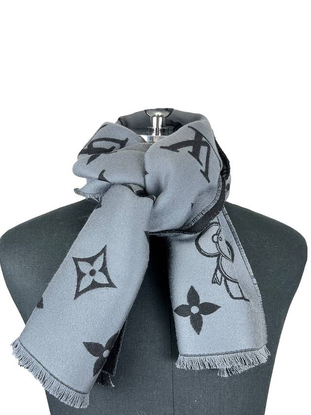 Essential Monogram Wool Scarf Black - LOUIS VUITTON - BALAAN 6