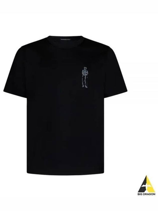 Graphic Logo Short Sleeve T-Shirt Black - CP COMPANY - BALAAN 2