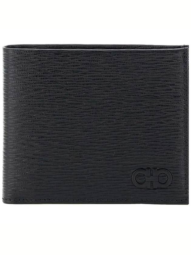 Gancini Half Wallet Black - SALVATORE FERRAGAMO - BALAAN 3