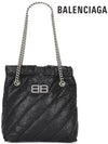 Crush Embellished Logo Quilted Leather Tote Bag Black - BALENCIAGA - BALAAN 6