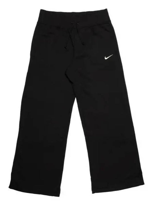 Phoenix Fleece Wide Leg Track Pants Black - NIKE - BALAAN 2