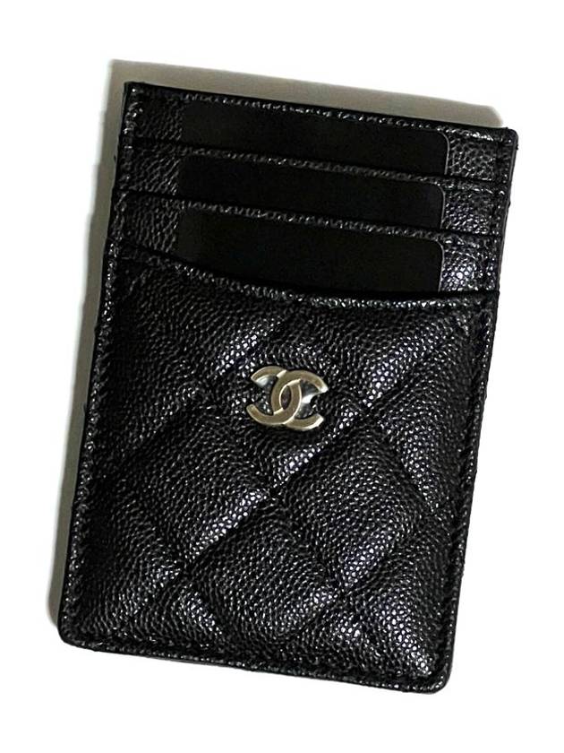 Classic card wallet holder black gold caviar AP3595 - CHANEL - BALAAN 3