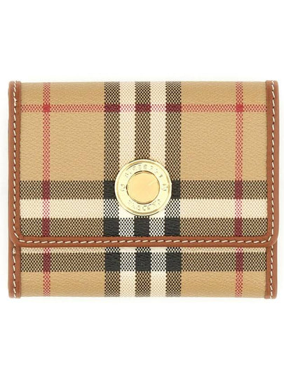 Check Half Wallet Beige - BURBERRY - BALAAN 2