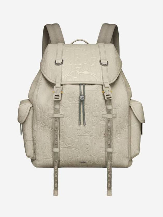 Hit Road Grained Calfskin Backpack Beige - DIOR - BALAAN 1