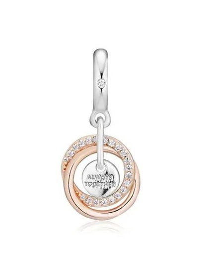 Family Always Encircled Pendant Dangle Bracelet Charm Rose Gold - PANDORA - BALAAN 2