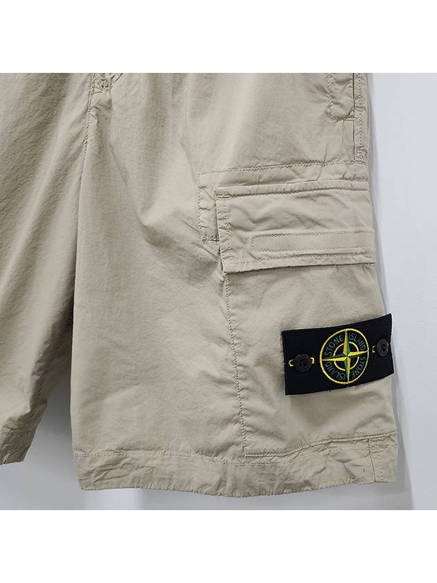 Compass Badge Bermuda Shorts Beige - STONE ISLAND - BALAAN 5