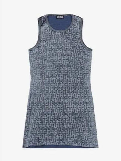 M YRTA Monogram Mini Short Dress Blue - DIESEL - BALAAN 2