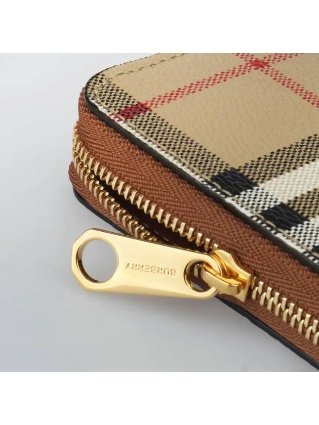 Check Zip Around Small Half Wallet Archive Beige - BURBERRY - BALAAN 3