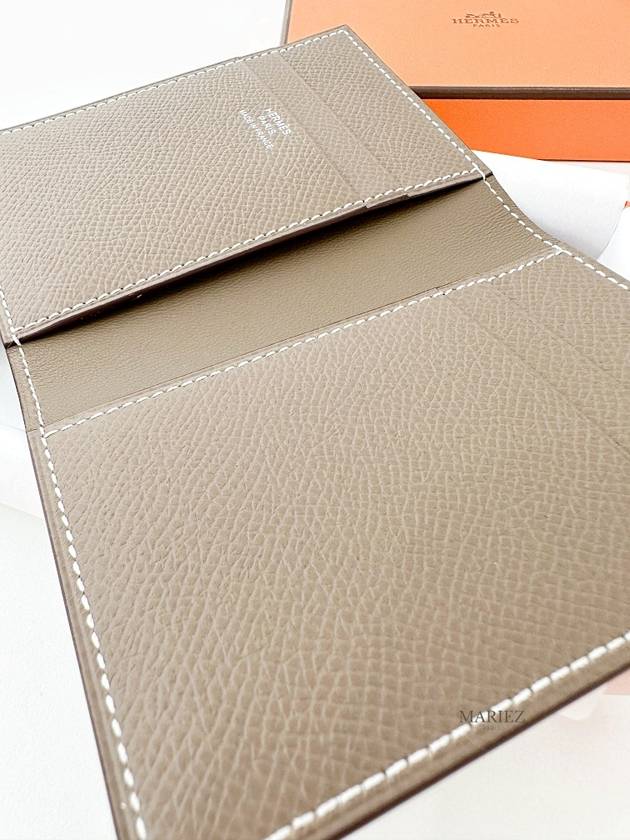 MC² Euclide Card Holder Epsom Etoupe Brown - HERMES - BALAAN 10