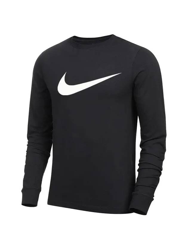 Men's Icon Swoosh Long Sleeve T-Shirt Black - NIKE - BALAAN 6