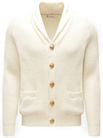 Button Knit Cardigan White - BRUNELLO CUCINELLI - BALAAN 1