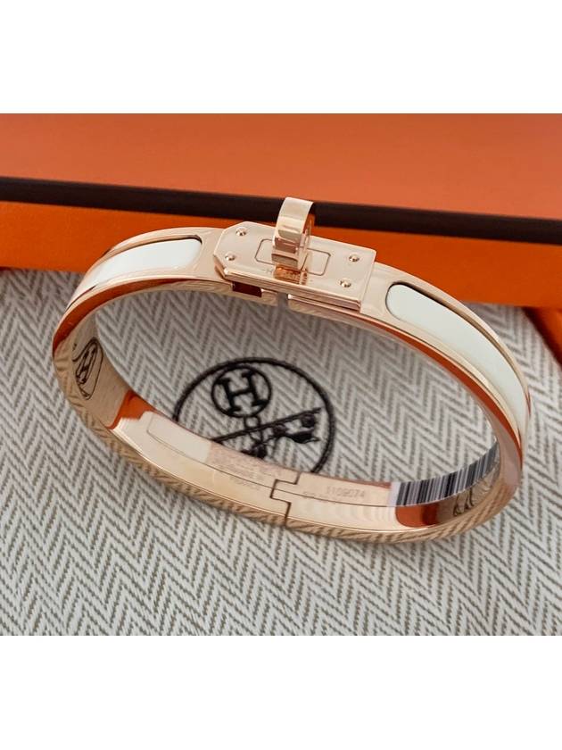 Mini Clic Kelly Bracelet Marronglace Rose Gold - HERMES - BALAAN 5