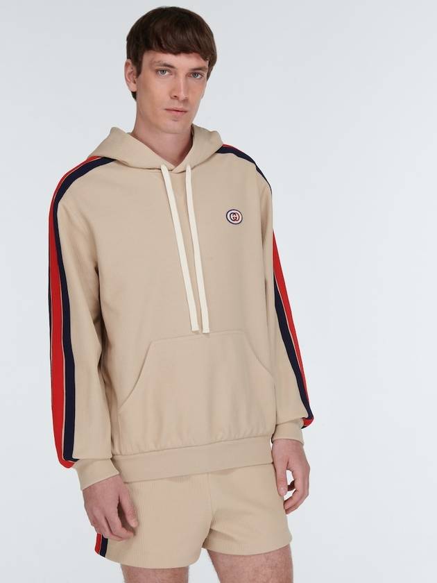 Jersey Sweatshirt Hooded Beige - GUCCI - BALAAN 4