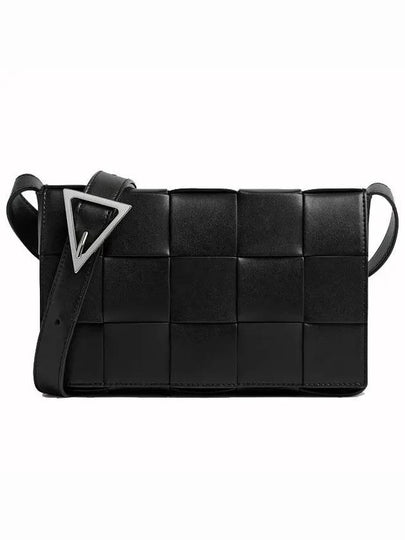 Urban Leather Crossbody Cassette Black Silver - BOTTEGA VENETA - BALAAN 2