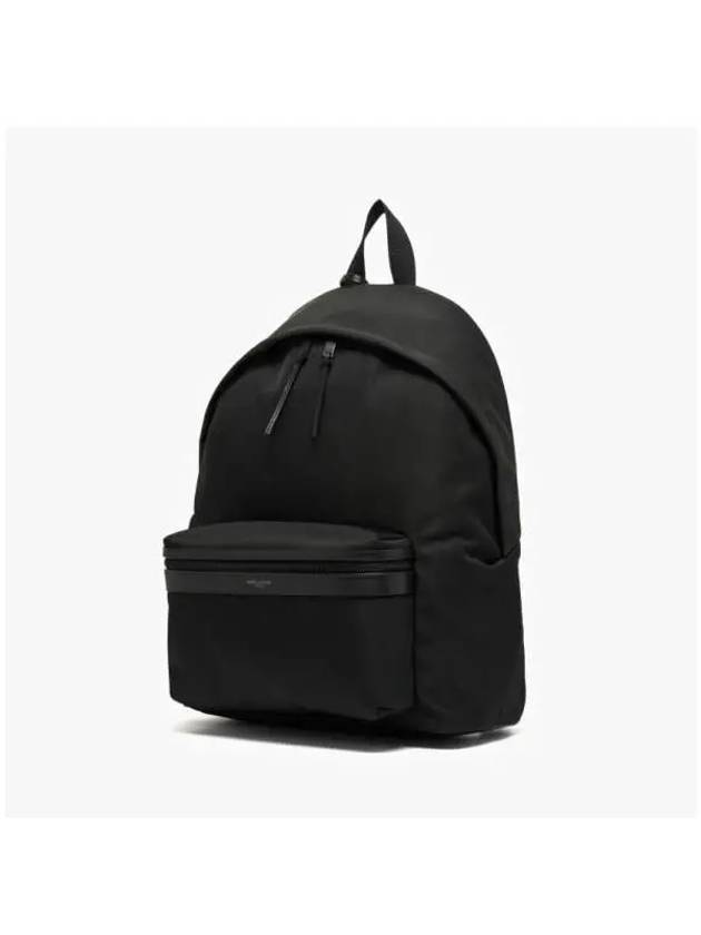 City Leather Trim Backpack Black - SAINT LAURENT - BALAAN 4