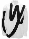 Logo Applique Long Sleeve Shirt White - JW ANDERSON - BALAAN.