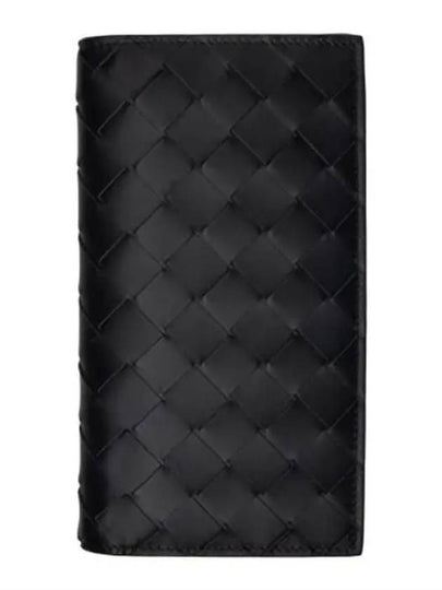 Intrecciato Leather Slim Long Wallet Black - BOTTEGA VENETA - BALAAN 2