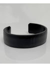 Logo leather bangle braceletblack white orange - BLESSED BULLET - BALAAN 2