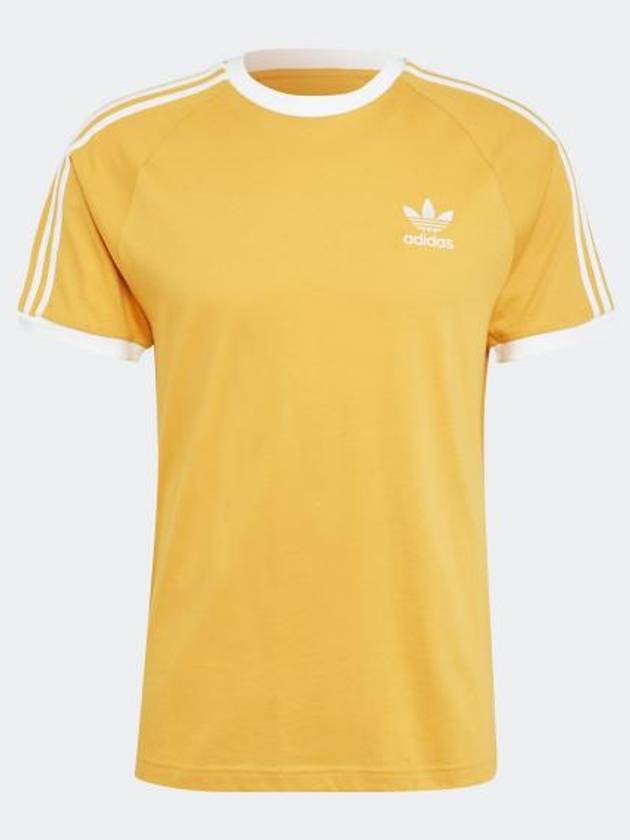 3 Stripe Classic Short Sleeve T-shirt Yellow - ADIDAS - BALAAN 2