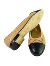 Two Tone Lambskin Ballerina Beige Black - CHANEL - BALAAN 7