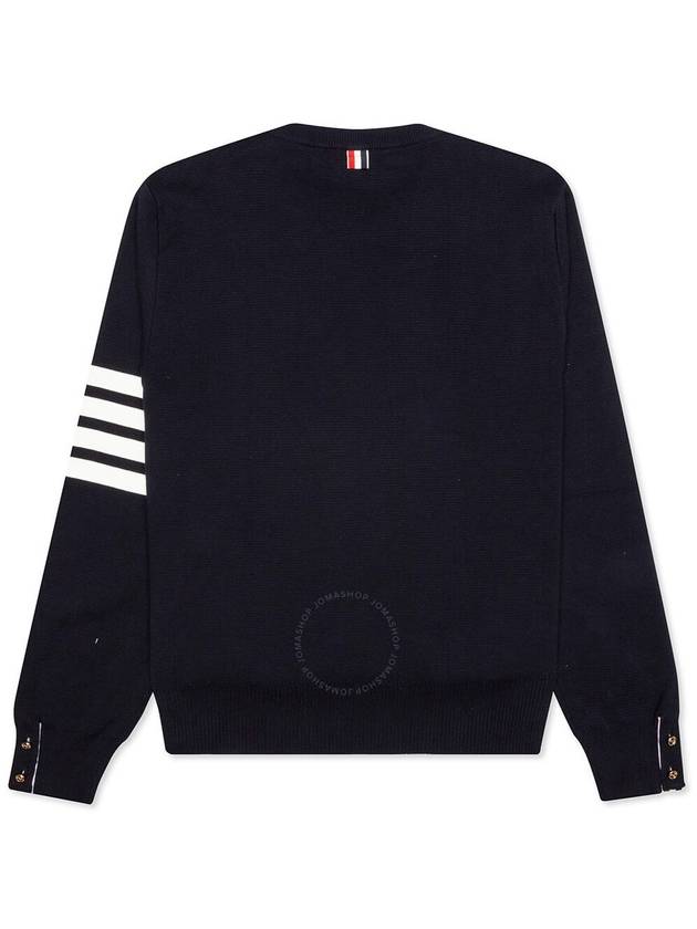 4 Bar Armband Milano Stitch Knit Top Navy - THOM BROWNE - BALAAN 3