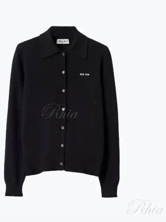 Cashmere Knit Cardigan Black - MIU MIU - BALAAN 2