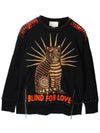 10Th Anniversary Stud Embroidery Sweatshirt Black - GUCCI - BALAAN 1