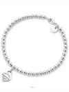 Heart Tag Bead Bracelet Blue Silver - TIFFANY & CO. - BALAAN 4