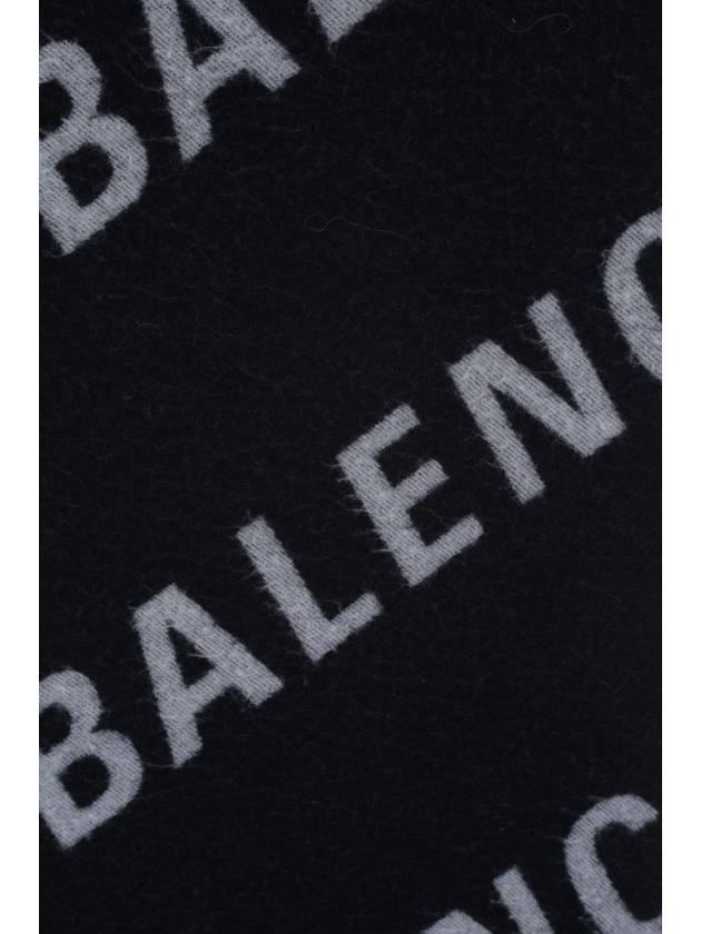 All-Over Logo Muffler Black - BALENCIAGA - BALAAN 3