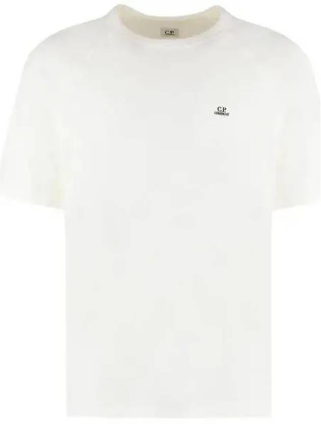 30/1 Sponge Fleece Short Sleeve Sweatshirt White - CP COMPANY - BALAAN 2