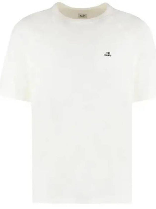 30/1 Sponge Fleece Short Sleeve Sweatshirt White - CP COMPANY - BALAAN 2