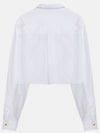 Women's Logo Poplin Long Sleeve Shirt White - MIU MIU - BALAAN 3